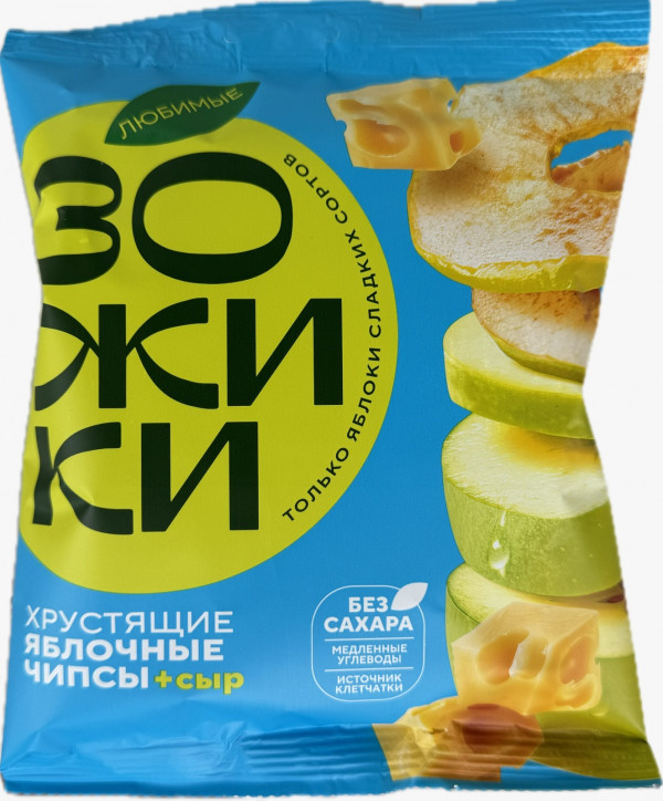 №1 Зожики Яблочные чипсы с сыром, 25г  в Бугульме